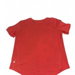 Lululemon sz 6/8 coral lightweight crew neck running top short sleeved workout